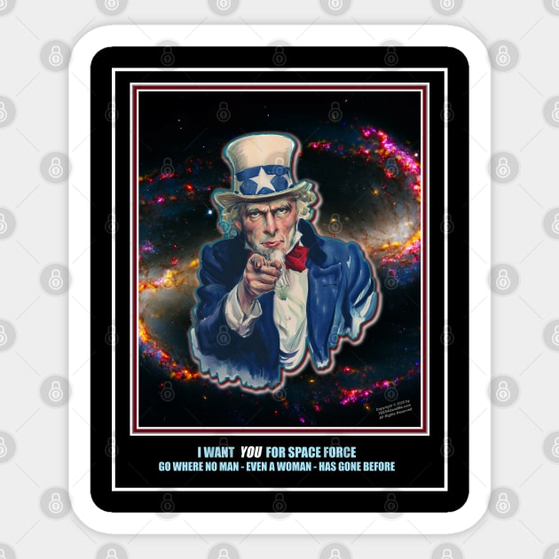 I WANT YOU FOR SPACE FORCE! Sticker by Erik's Store
